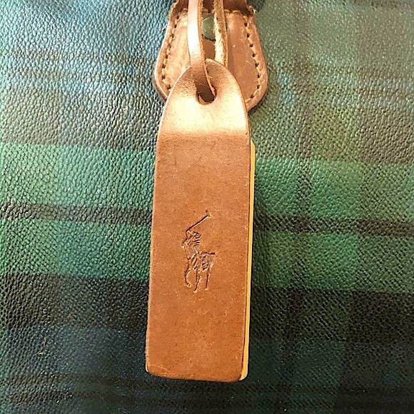 M RALPH LAUREN Black Watch Plaid Speedy Carry On Boston Travel Bag 30cm - Picture 5 of 17